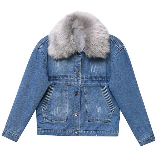 men's fur & faux women's winter furnace in addition to velvet denim women's fur collar from fake jacket ladies wool parkas fc, Black
men's fur & faux women's winter furnace in addition to velvet denim women's fur collar from fake jacket ladies wool parkas fc, Black