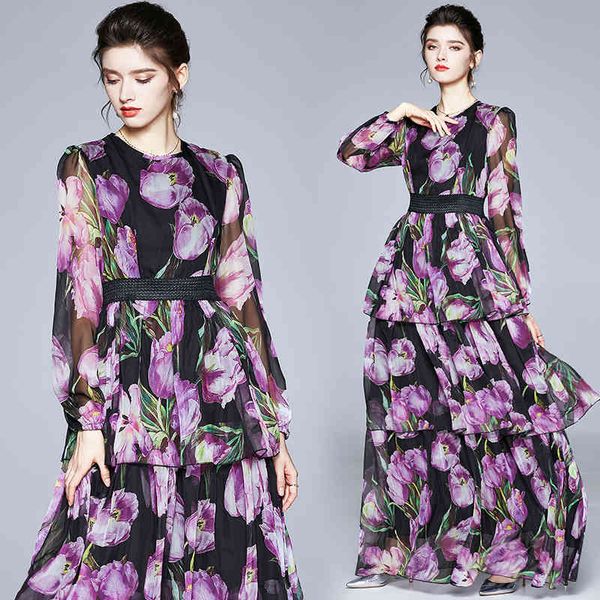 casual dresses women chiffon summer elegant fashion tulip printing o-neck long sleeve elastic waist cake party xa5z, Black;gray
casual dresses women chiffon summer elegant fashion tulip printing o-neck long sleeve elastic waist cake party xa5z, Black;gray