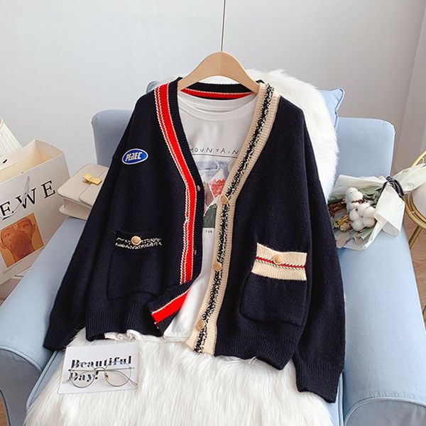 women's knits & tees women clothes striped cardigan korean loose long sleeve single breasted v neck sweater coat elegant lady knitted p, White
women's knits & tees women clothes striped cardigan korean loose long sleeve single breasted v neck sweater coat elegant lady knitted p, White