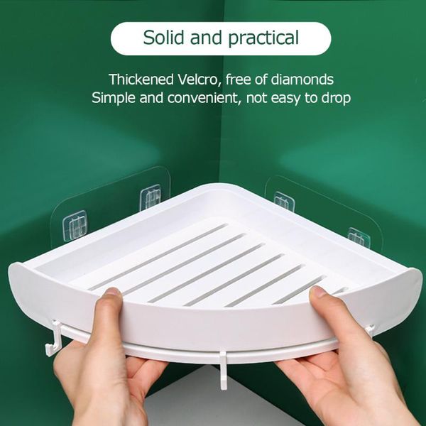bathroom shelves plastic corner shelf organizer snap up caddy shower storage wall holder shampoo hanging