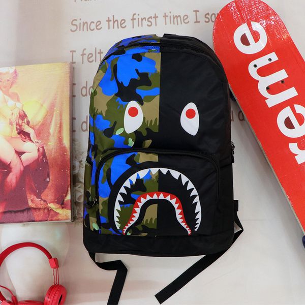 american tide brand shark camouflage backpack multifunctional men's and women's same style couple's student schoolbag leisure
american tide brand shark camouflage backpack multifunctional men's and women's same style couple's student schoolbag leisure