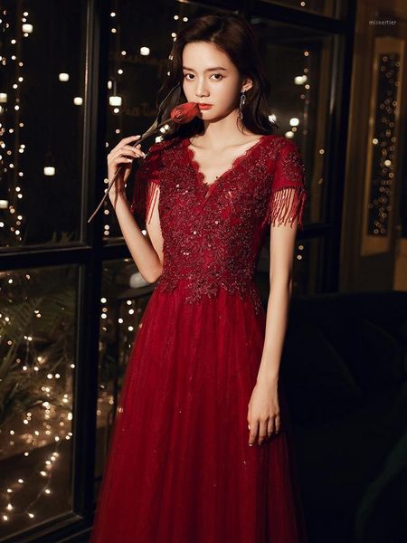 autumn and winter wedding evening dress 2021 bridesmaid can usually wear burgundy skirt women toast bride ethnic clothing, Red
autumn and winter wedding evening dress 2021 bridesmaid can usually wear burgundy skirt women toast bride ethnic clothing, Red