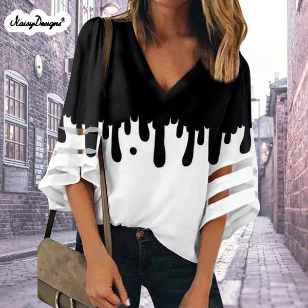 women's blouses & shirts noisydesigns 2021 summer women blouse tunic lady milk prints chiffon v-neck grils mujer drop wholesale 2xl, White
women's blouses & shirts noisydesigns 2021 summer women blouse tunic lady milk prints chiffon v-neck grils mujer drop wholesale 2xl, White
