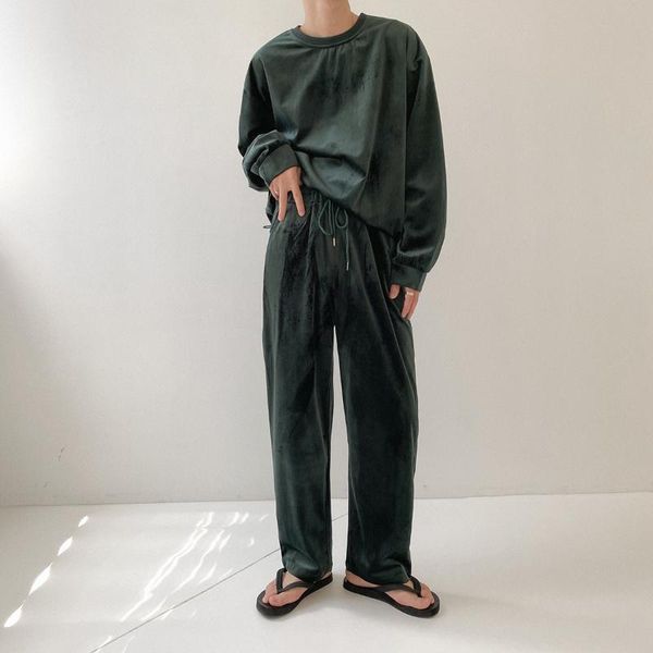 jogging clothing spring and autumn round neck pullover sweater suit men's casual home velvet pajamas two-piece korean trend, Black;red
jogging clothing spring and autumn round neck pullover sweater suit men's casual home velvet pajamas two-piece korean trend, Black;red