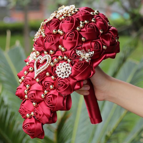 decorative flowers & wreaths waterfall wedding hand holding bouquet for bride and bridesmaid wine red crystal simulation rose handmade w320
decorative flowers & wreaths waterfall wedding hand holding bouquet for bride and bridesmaid wine red crystal simulation rose handmade w320