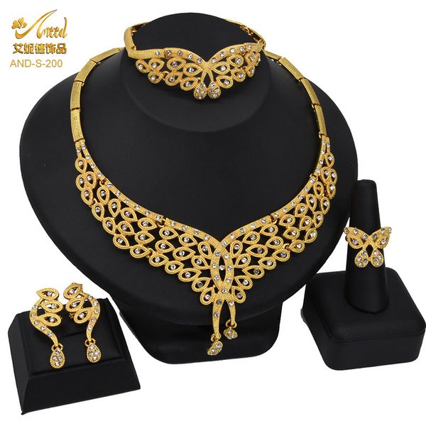 jewelry set dubai 24k gold bride jewelry women's butterfly necklace earring ring bracelet four piece, Slivery;golden
jewelry set dubai 24k gold bride jewelry women's butterfly necklace earring ring bracelet four piece, Slivery;golden