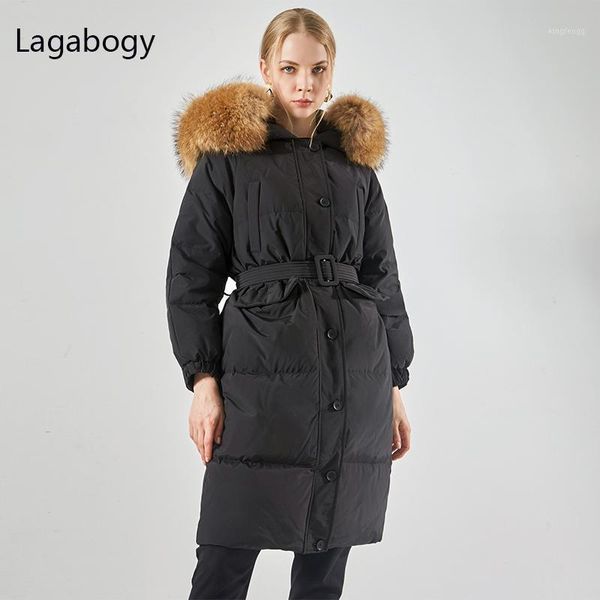 women's down & parkas lagabogy 2021 winter large real raccoon fur women 90% white duck jacket with hood thick puffer coat female loose, Black
women's down & parkas lagabogy 2021 winter large real raccoon fur women 90% white duck jacket with hood thick puffer coat female loose, Black