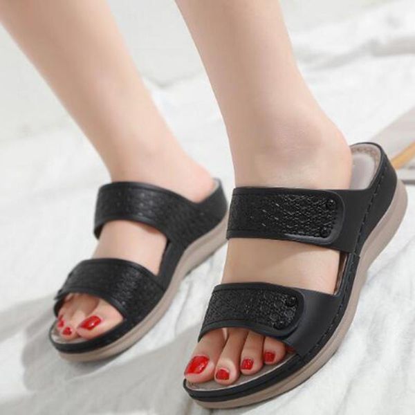 slippers 2021 summer female sandals car line wear-resistant anti-slip large size fashion wedge with thick bottom comfortable, Black
slippers 2021 summer female sandals car line wear-resistant anti-slip large size fashion wedge with thick bottom comfortable, Black