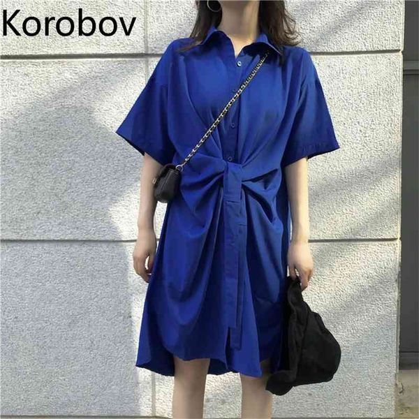 korobov vintage solid turn-down collar women dress elegant chic short sleeve lacing female dresses preppy style vestidos 210430, Black;gray
korobov vintage solid turn-down collar women dress elegant chic short sleeve lacing female dresses preppy style vestidos 210430, Black;gray
