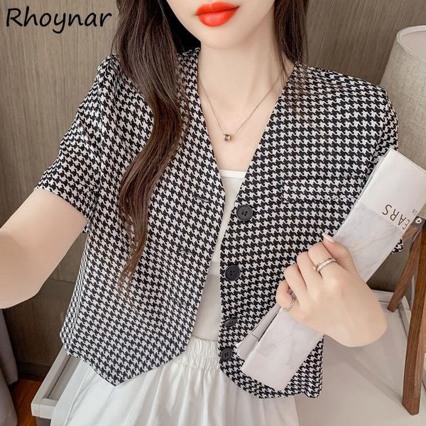 women's suits & blazers women summer simple plaid elegant chic short sleeve v-neck all-match breathable female lovely casual clothing c, White;black
women's suits & blazers women summer simple plaid elegant chic short sleeve v-neck all-match breathable female lovely casual clothing c, White;black