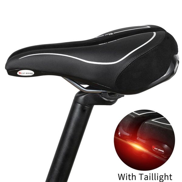 bike saddles west biking bicycle saddle with taillight cycling cushion shockproof breathable rear light
bike saddles west biking bicycle saddle with taillight cycling cushion shockproof breathable rear light