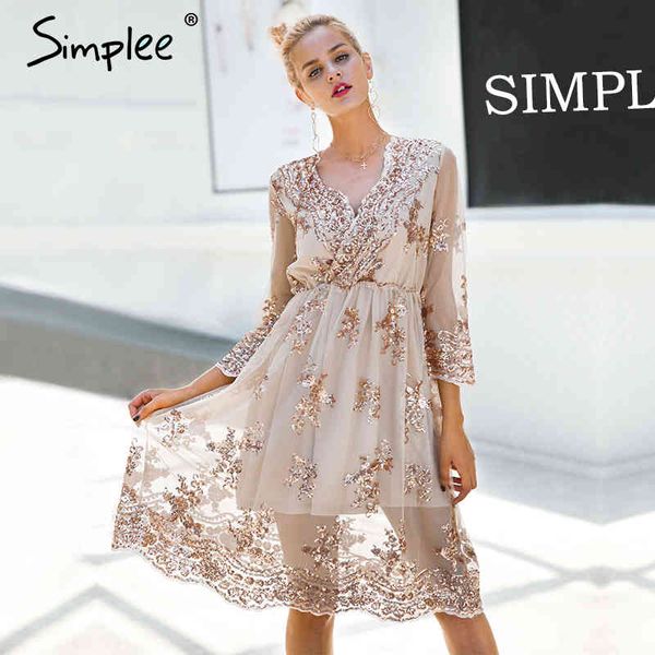 v neck long sleeve sequined party dresses women mesh streetwear midi female spring black dress vestido 210414, Black;gray 
v neck long sleeve sequined party dresses women mesh streetwear midi female spring black dress vestido 210414, Black;gray