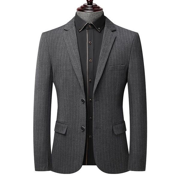 men's suits & blazers spring autumn men gray striped business smart casual slim fit suit jacket nothced collar single-breasted outfits, White;black
men's suits & blazers spring autumn men gray striped business smart casual slim fit suit jacket nothced collar single-breasted outfits, White;black