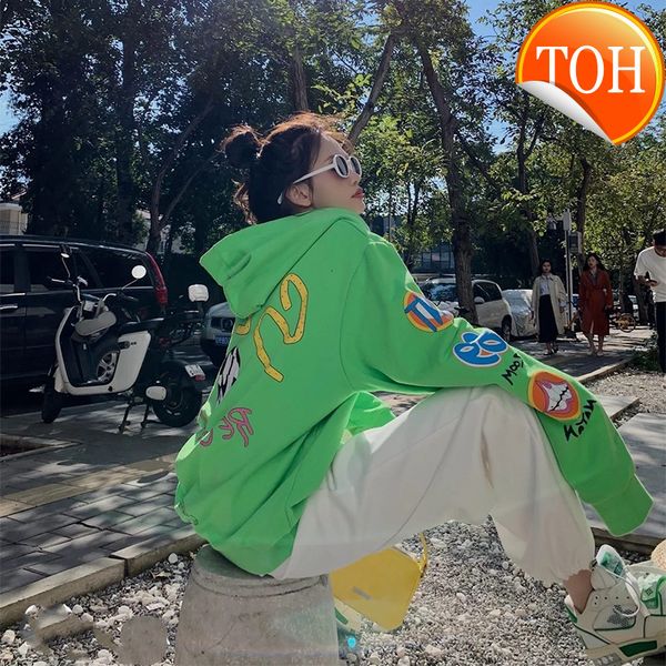 ins green koroshin records graffiti limited sweater ch hooded sweater men and women, Black
ins green koroshin records graffiti limited sweater ch hooded sweater men and women, Black