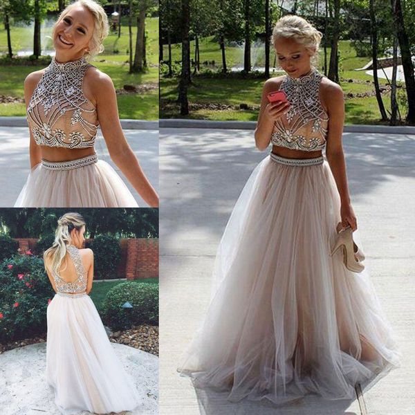 champagne tulle beaded crystals two piece prom dresses 2021 champagne tulle elegant formal evening gowns keyhole back party graduation dress, Black
champagne tulle beaded crystals two piece prom dresses 2021 champagne tulle elegant formal evening gowns keyhole back party graduation dress, Black