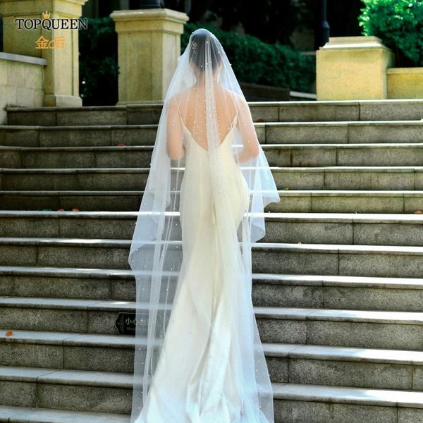 bridal veils ueen v08 super dense pearls beaded luxury cut edge without comb wedding veil tulle delicate nail bead luxurious billowing, Black
bridal veils ueen v08 super dense pearls beaded luxury cut edge without comb wedding veil tulle delicate nail bead luxurious billowing, Black