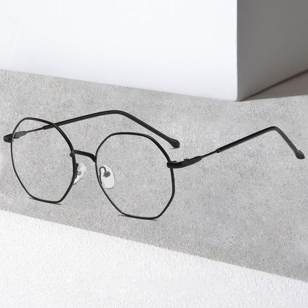 fashion sunglasses frames trend polygon glasses frame retro small fresh metal can be equipped with myopia flat mirror., Black
fashion sunglasses frames trend polygon glasses frame retro small fresh metal can be equipped with myopia flat mirror., Black