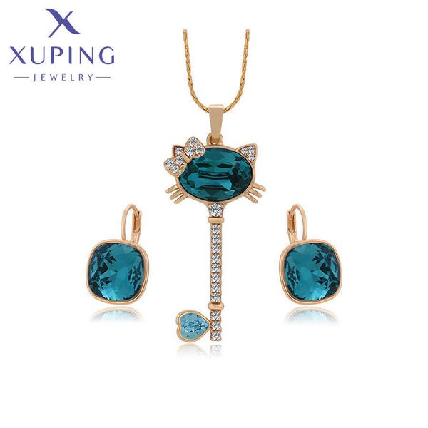 xuping jewelry new arrival luxury lovely key pendant and earring crystal jewelry set women party gift 60182 h1022, Silver
xuping jewelry new arrival luxury lovely key pendant and earring crystal jewelry set women party gift 60182 h1022, Silver