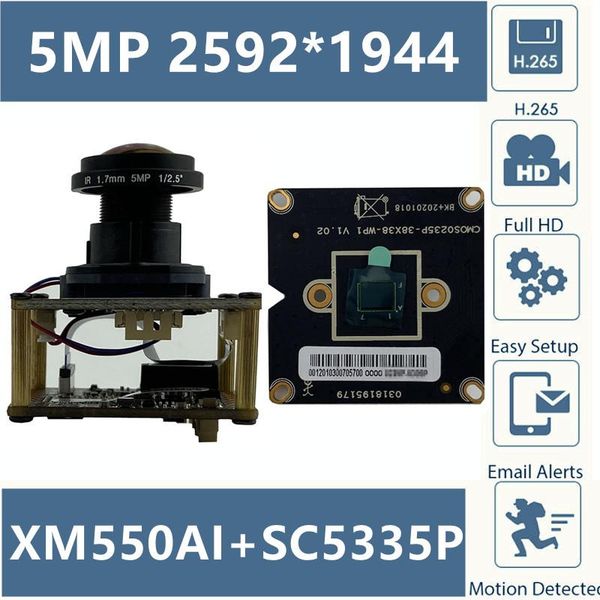 xm550ai+sc5335p 5mp 4mp ip camera module board m12 lens double plate 2592*1944@15fps h.265 onvif cms xmeye rtsp p2p cloud cameras
xm550ai+sc5335p 5mp 4mp ip camera module board m12 lens double plate 2592*1944@15fps h.265 onvif cms xmeye rtsp p2p cloud cameras