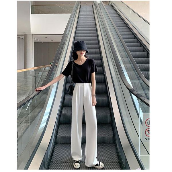 women's pants & capris suit 2021 high waist drape wide-leg spring and summer straight thin section loose draping landing qn*, Black;white
women's pants & capris suit 2021 high waist drape wide-leg spring and summer straight thin section loose draping landing qn*, Black;white