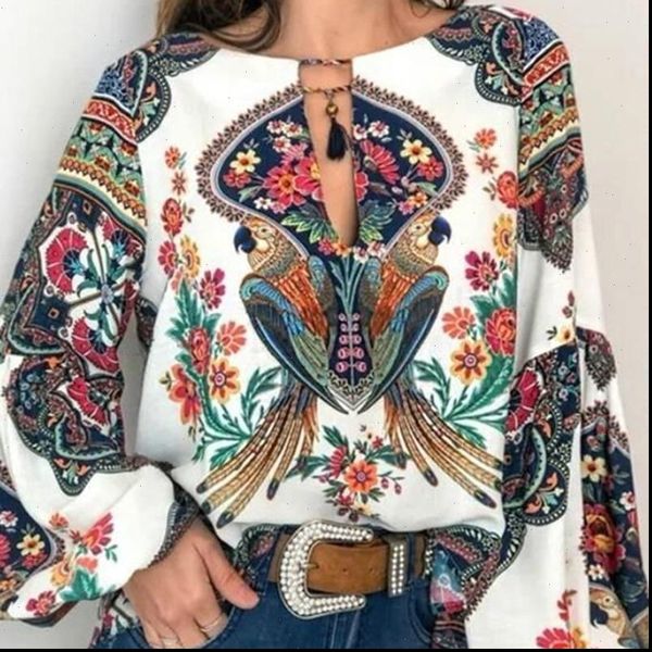 4xl 5xl bohemian clothing women shirt plus size vintage floral print ladies s blouses casual blusa feminina, White
4xl 5xl bohemian clothing women shirt plus size vintage floral print ladies s blouses casual blusa feminina, White