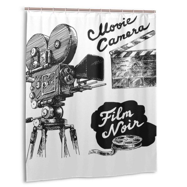 shower curtain,antique movie camera hand drawn style art collection film noir genre theme bath curtain set with hooks
shower curtain,antique movie camera hand drawn style art collection film noir genre theme bath curtain set with hooks