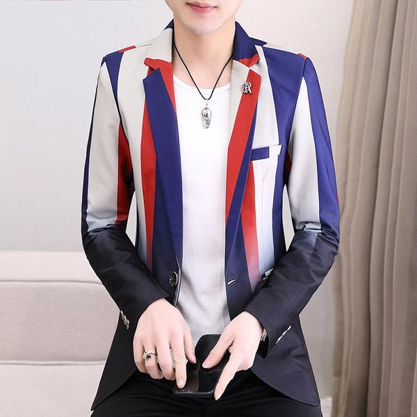 men's suits & blazers contrast striped men fashion casual suit jacket 2021 autumn slim fit business dress coat streetwear social male c, White;black
men's suits & blazers contrast striped men fashion casual suit jacket 2021 autumn slim fit business dress coat streetwear social male c, White;black