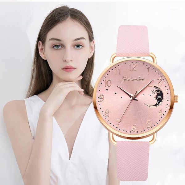 wristwatches women moon with calendar dial sleek minimalist fashion strap women's quartz watch gift drop, Slivery;brown
wristwatches women moon with calendar dial sleek minimalist fashion strap women's quartz watch gift drop, Slivery;brown