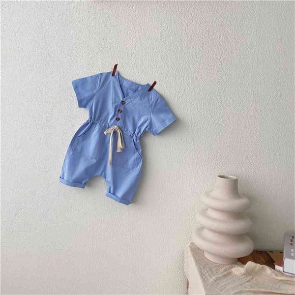 summer boys and girls infant baby tooling short-sleeved v-neck leotard climbing clothes baby 210701, Blue
summer boys and girls infant baby tooling short-sleeved v-neck leotard climbing clothes baby 210701, Blue