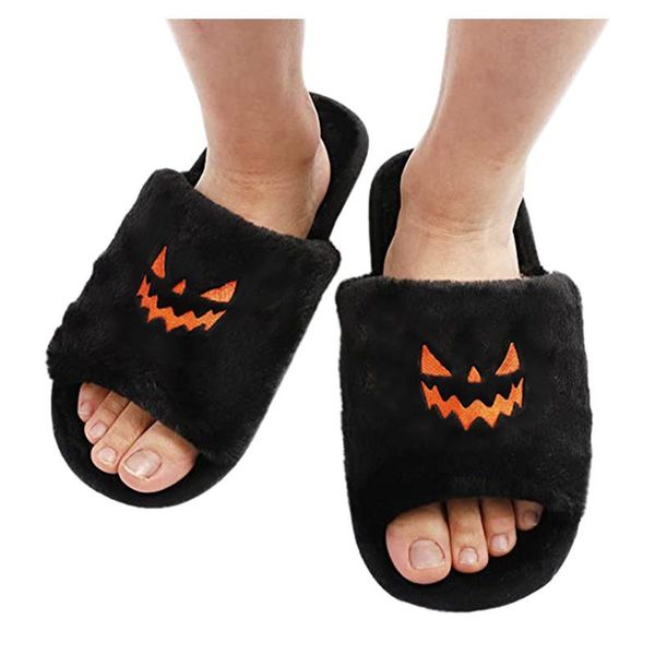 slippers house for women halloween pumpkin plush flat non slip shoes indoor bedroom non-slip winter warm floor, Black
slippers house for women halloween pumpkin plush flat non slip shoes indoor bedroom non-slip winter warm floor, Black