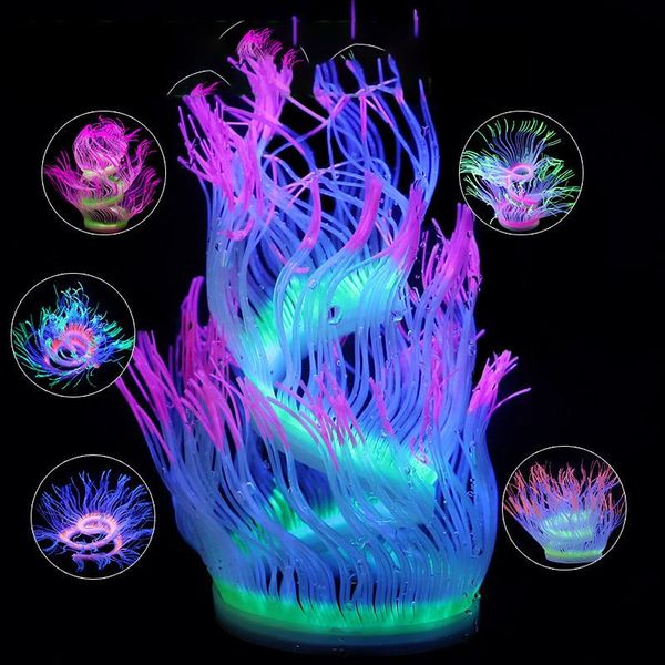decorations silicone aquarium artificial coral decoration changeable soft fish tank sea anemone landscaping decor ornament glowing in light
decorations silicone aquarium artificial coral decoration changeable soft fish tank sea anemone landscaping decor ornament glowing in light