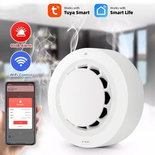 smart home control 1pcs smoke detector tuya wifi life app alarm sensor security family intelligence system
smart home control 1pcs smoke detector tuya wifi life app alarm sensor security family intelligence system