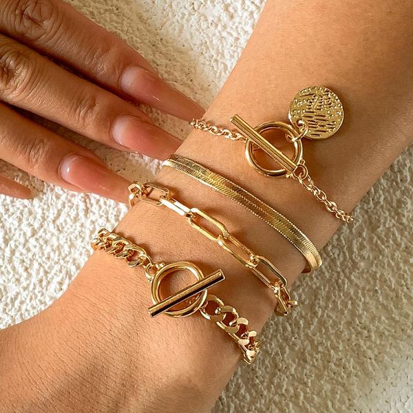 charm bracelets lacteo 4pcs/set vinatge virgin mary statue carved coin dangle bracelet for women hip hop snake cross chain bangle, Golden;silver
charm bracelets lacteo 4pcs/set vinatge virgin mary statue carved coin dangle bracelet for women hip hop snake cross chain bangle, Golden;silver
