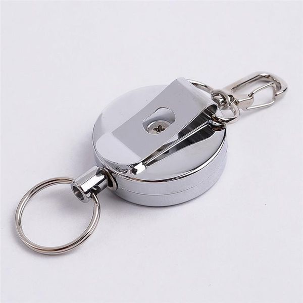 keychains resilience steel wire rope elastic keychain recoil sporty retractable alarm key ring anti lost yoyo ski pass id card, Silver
keychains resilience steel wire rope elastic keychain recoil sporty retractable alarm key ring anti lost yoyo ski pass id card, Silver