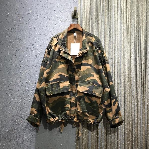 women's jackets camouflage jacket 2021 spring loose bf style large pocket casual coat fashion oversize streetwear coats, Black;brown
women's jackets camouflage jacket 2021 spring loose bf style large pocket casual coat fashion oversize streetwear coats, Black;brown