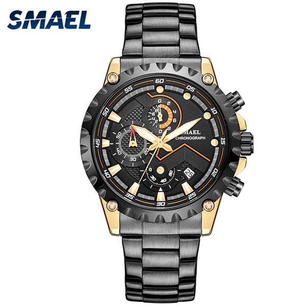 wristwatches smael watch recreational men's steel band leisure business 9006waterproof night light dial quartz core men relogio masculi, Slivery;brown
wristwatches smael watch recreational men's steel band leisure business 9006waterproof night light dial quartz core men relogio masculi, Slivery;brown