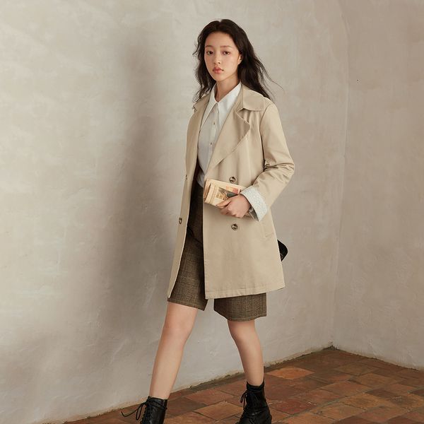 women's trench coats female inman autumn jacket with classic minimalist belt minimal turnover collar chic fists design loose khaki butt, Tan;black
women's trench coats female inman autumn jacket with classic minimalist belt minimal turnover collar chic fists design loose khaki butt, Tan;black