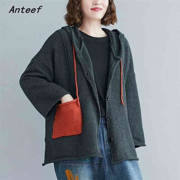 cotton wool knitted plus size vintage hooded causal loose autumn woman cardigan sweater for women sweaters clothes sweter 210517, White;black
cotton wool knitted plus size vintage hooded causal loose autumn woman cardigan sweater for women sweaters clothes sweter 210517, White;black