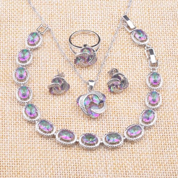 wedding jewelry sets classic rainbow zirconia 925 silver women's party necklace pendant earrings rings bracelet gift box, Slivery;golden
wedding jewelry sets classic rainbow zirconia 925 silver women's party necklace pendant earrings rings bracelet gift box, Slivery;golden