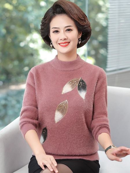 women's sweaters mom warm in autumn and winter, middle-aged elderly plus round neck long sleeve pullover leaf thick knitting female swe, White;black
women's sweaters mom warm in autumn and winter, middle-aged elderly plus round neck long sleeve pullover leaf thick knitting female swe, White;black