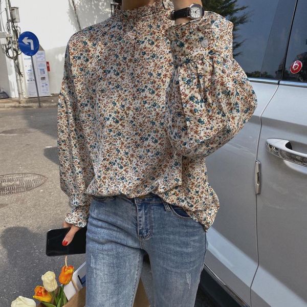 small broken flower fungus will women shirts firm offers chic early spring brought a single breasted loose show thin chiffon, White
small broken flower fungus will women shirts firm offers chic early spring brought a single breasted loose show thin chiffon, White