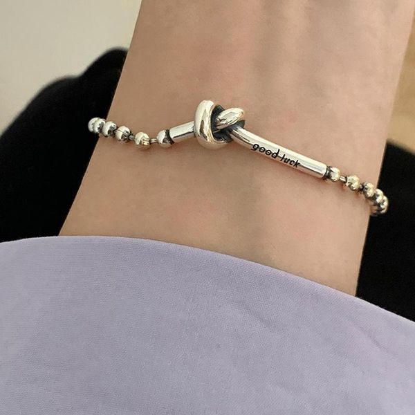 link, chain letter card knotted charm bracelet for women adjustable simple korean fashion trendy punk girl lady jewelry, Black
link, chain letter card knotted charm bracelet for women adjustable simple korean fashion trendy punk girl lady jewelry, Black