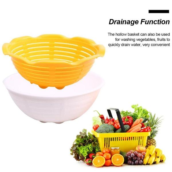 hanging baskets bread proofing basket doubel layer plastic banneton fruits vegetables drain for kitchen
hanging baskets bread proofing basket doubel layer plastic banneton fruits vegetables drain for kitchen