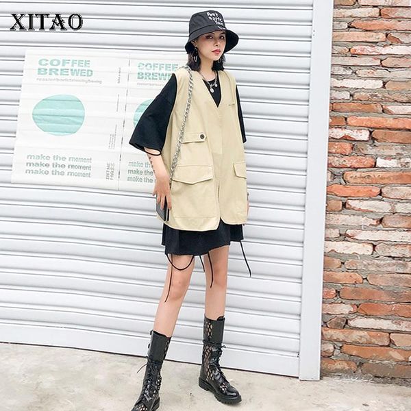 women's vests xitao europe style loose plus size solid color vest women sleeveless casual v neck collar 2021 summer fashion xj4575, Black;white
women's vests xitao europe style loose plus size solid color vest women sleeveless casual v neck collar 2021 summer fashion xj4575, Black;white