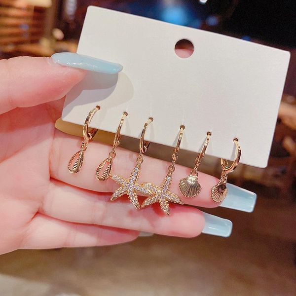 hoop & huggie sipengjel fashion zircon shell fish ocean series dangle earrings set 6 pcs korean small for women jewelry, Golden;silver
hoop & huggie sipengjel fashion zircon shell fish ocean series dangle earrings set 6 pcs korean small for women jewelry, Golden;silver
