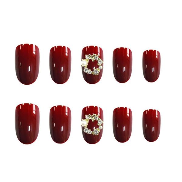 false nails nail patch medium and long round head pearl diamond gifts for girls, Red;gold
false nails nail patch medium and long round head pearl diamond gifts for girls, Red;gold