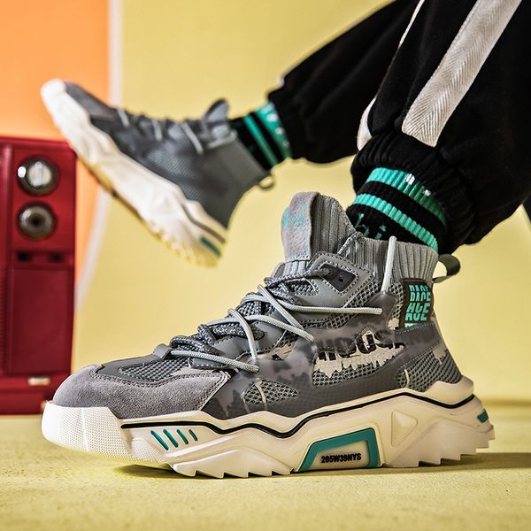 464748 size mens shoes 2020 autumn and winter new flame bottom high national trendy style dad shoes ins fashion running casual sneakers, Black;white
464748 size mens shoes 2020 autumn and winter new flame bottom high national trendy style dad shoes ins fashion running casual sneakers, Black;white