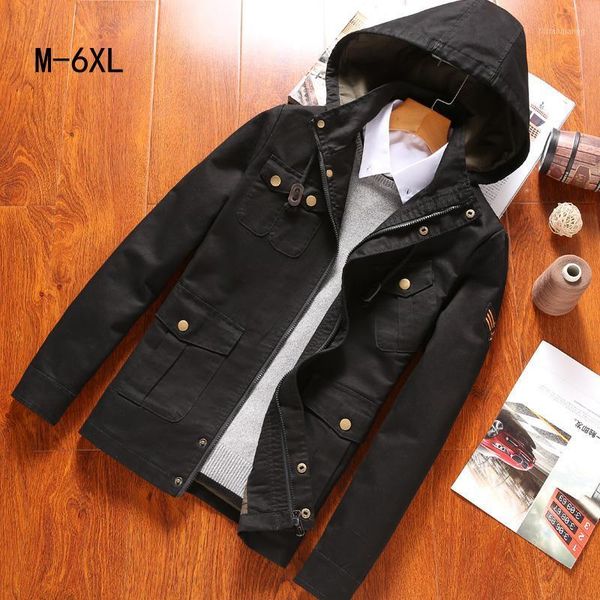 men's jackets brand clothing bomber jacket men army green multi-pocket windbreaker with a hat coat, Black;brown
men's jackets brand clothing bomber jacket men army green multi-pocket windbreaker with a hat coat, Black;brown
