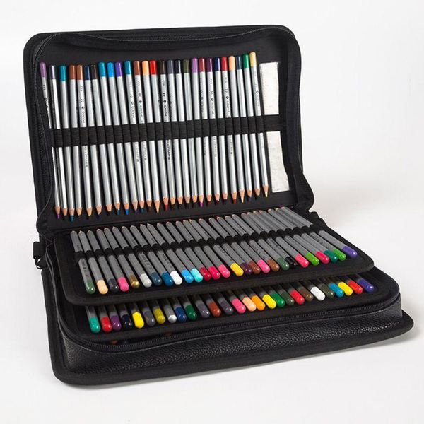 pencil bags 160 slots leather large capacity bag gel pen case stationery art supplies
pencil bags 160 slots leather large capacity bag gel pen case stationery art supplies