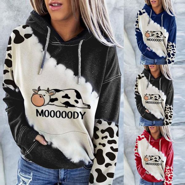 women's hoodies & sweatshirts s-3xl autumn winter warm pullover cute cow print sweatshirt long sleeve pocket round neck casual loose s, Black
women's hoodies & sweatshirts s-3xl autumn winter warm pullover cute cow print sweatshirt long sleeve pocket round neck casual loose s, Black